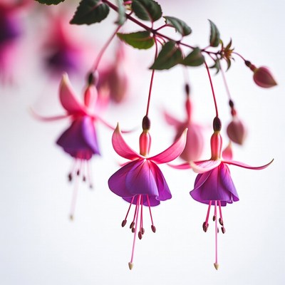 Pink Fuchsia Flowers Hanging