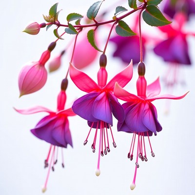 Pink Fuchsia Flowers Hanging