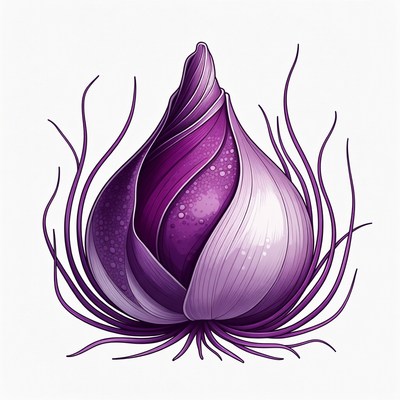 Purple Onion Illustration