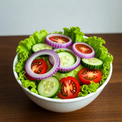 Fresh Cucumber Tomato Salad Bowl