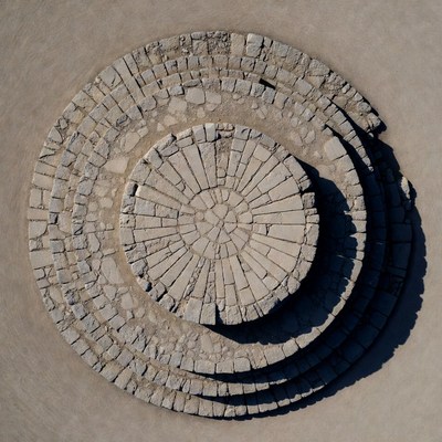 Circular Stone Structure Aerial View