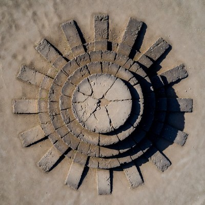 Sandstone Sun Wheel Design