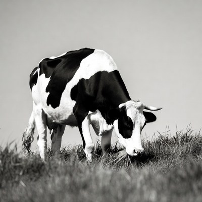 Holstein Cow Grazing Grass