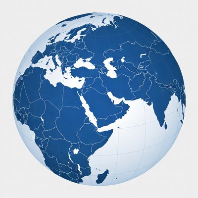 Blue Globe Earth Map