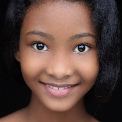 Smiling African-American girl close-up