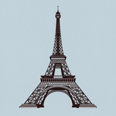 Eiffel Tower silhouette illustration