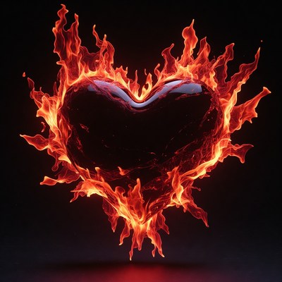 Burning Fire Heart