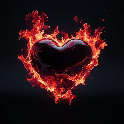 Burning Heart Flame