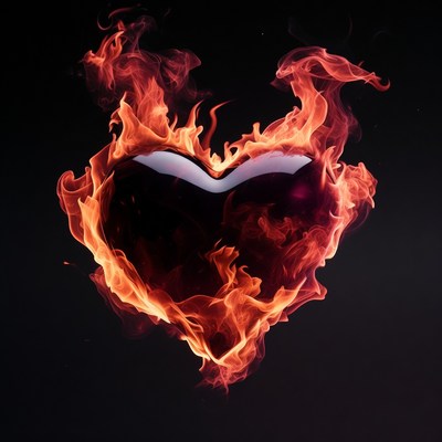 Burning Heart Flame