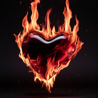 Burning Heart Flame