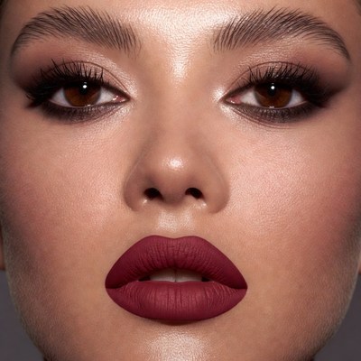 Asian woman with bold red lips