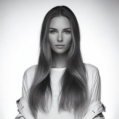 Beautiful woman with long hair