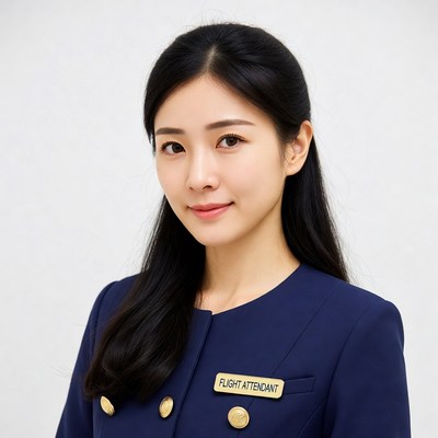 Asian flight attendant portrait