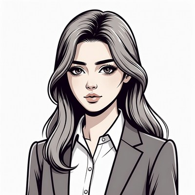 Asian woman in gray suit