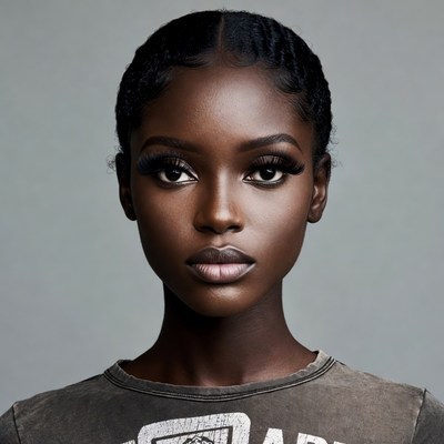 Beautiful African-American woman close-up portrait