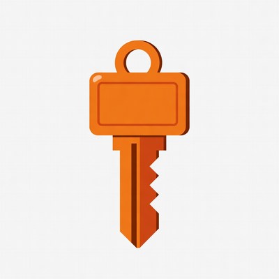 Orange Key Illustration