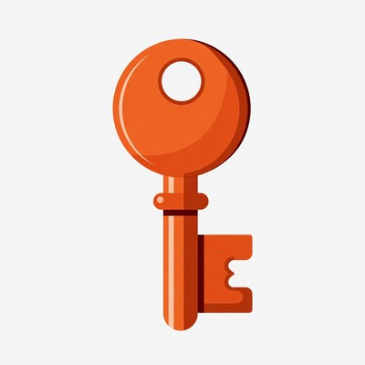 Orange Key Icon