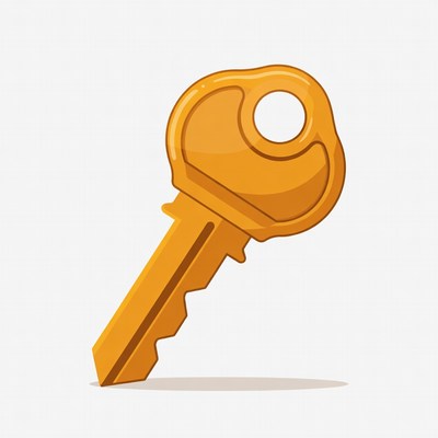 Golden Key Illustration