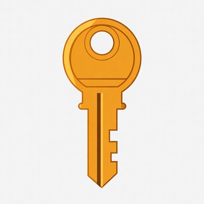 Golden Key Illustration