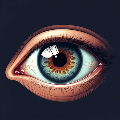 Detailed Blue Eye Closeup