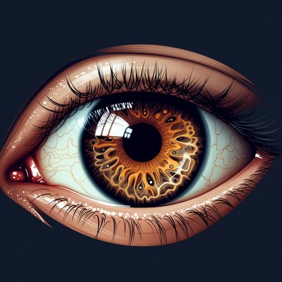 Detailed Brown Human Eye