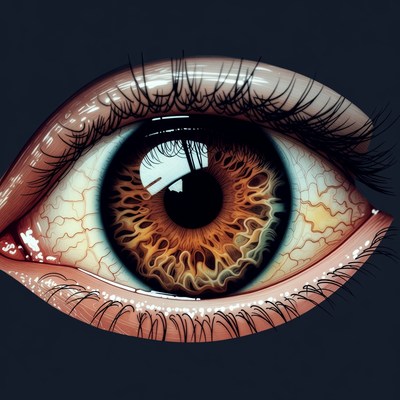Close-up Brown Eye Illustration