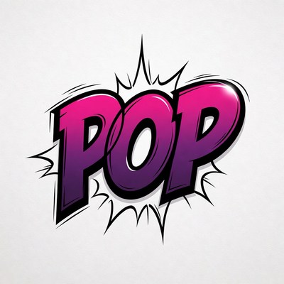 Pop Comic Text with Explosion