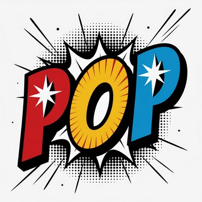 Explosive Comic Pop Art Text