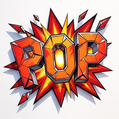 Explosive 3D Pop Text Art