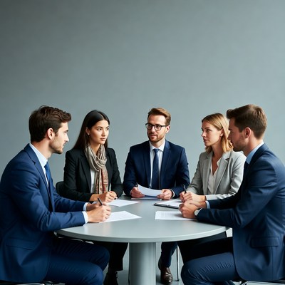 Business team in meeting discussion