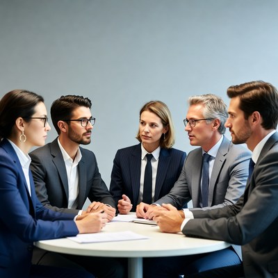 Business professionals in meeting