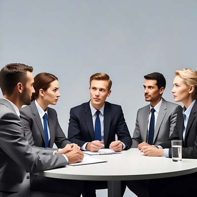 Business professionals in meeting