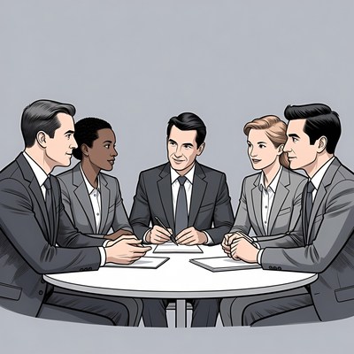 Diverse business team in meeting