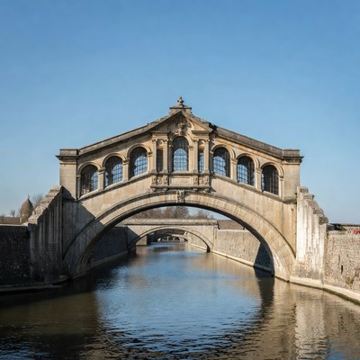 Stone Bridge over Calm Canal