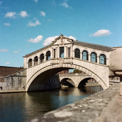 Stone Arch Bridge over River