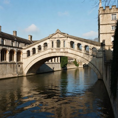 Stone Bridge over River in Oxford