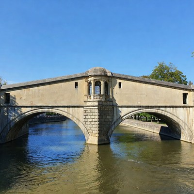 Stone Arch Bridge over River
