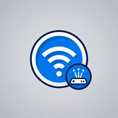 Blue WiFi Signal Icon