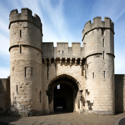 Medieval Stone Castle Gatehouse