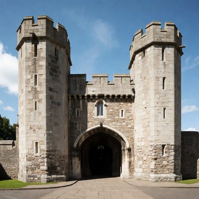 Medieval Stone Castle Gatehouse