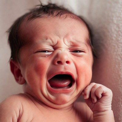 Crying newborn baby