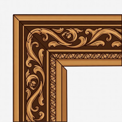 Ornate Brown Picture Frame Corner