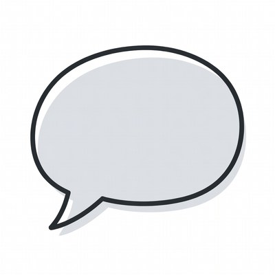 Empty Gray Speech Bubble