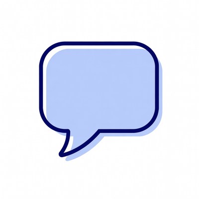 Blue Speech Bubble Icon