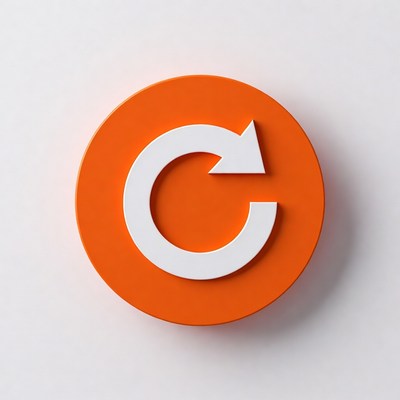 Orange Refresh Arrow Icon