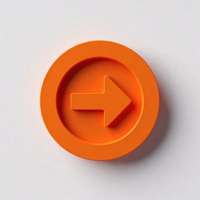 Orange Circular Arrow Icon