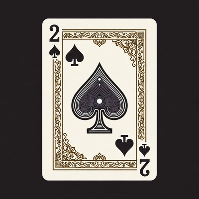 Two of Spades Playing Card