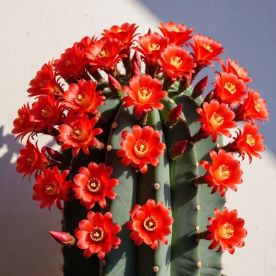 Red Blooming Christmas Cactus