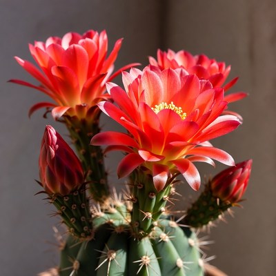 Red Blooming Christmas Cactus