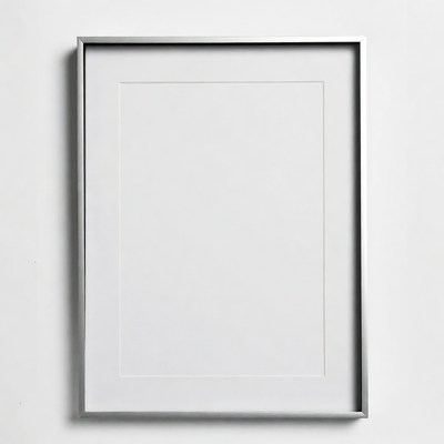 Empty Silver Picture Frame